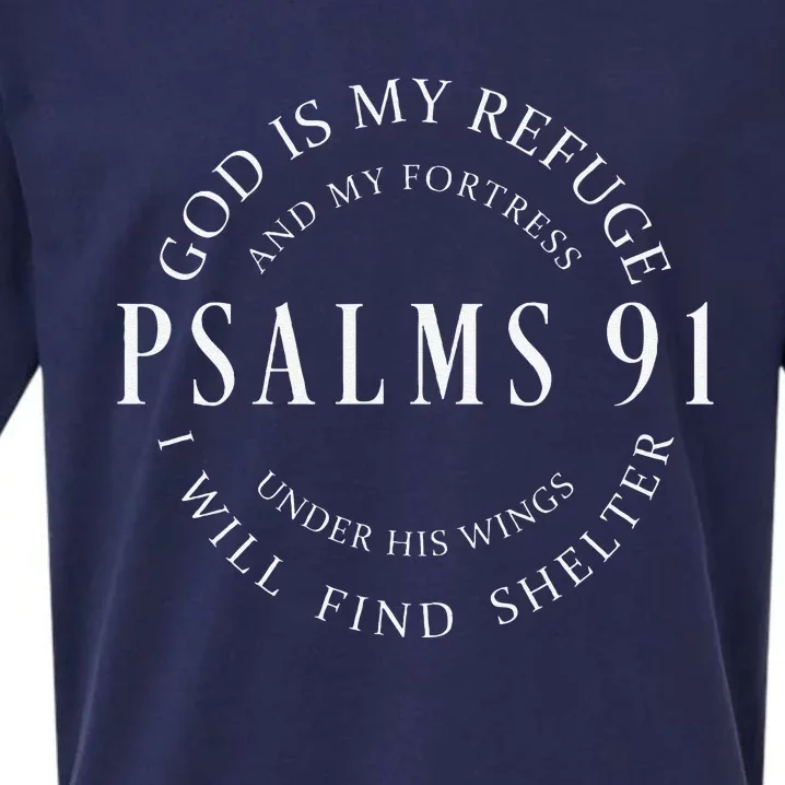 Psalms 91 Christian Blessed Christ Jesus Sueded Cloud Jersey T-Shirt