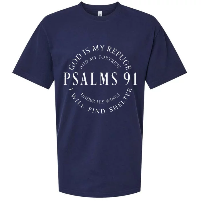 Psalms 91 Christian Blessed Christ Jesus Sueded Cloud Jersey T-Shirt