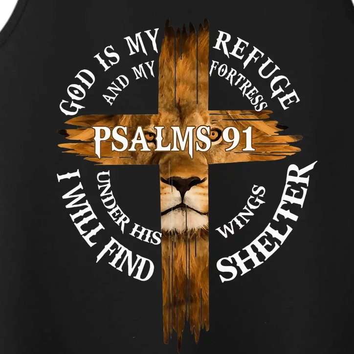 Psalms 91 Christian Blessed Religious Hymn Christ Jesus Love Performance Tank