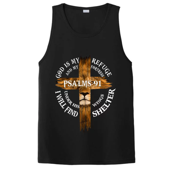 Psalms 91 Christian Blessed Religious Hymn Christ Jesus Love Performance Tank