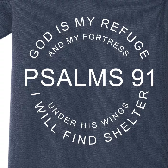 Pslams 91 God Is My Refuge Baby Bodysuit