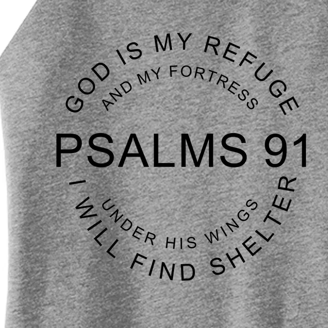 Pslams 91 God Is My Refuge Women’s Perfect Tri Rocker Tank