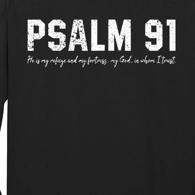 PSalm 91 He Is My Refuge And My Fortress Christian Sport Mom Long Sleeve Shirt