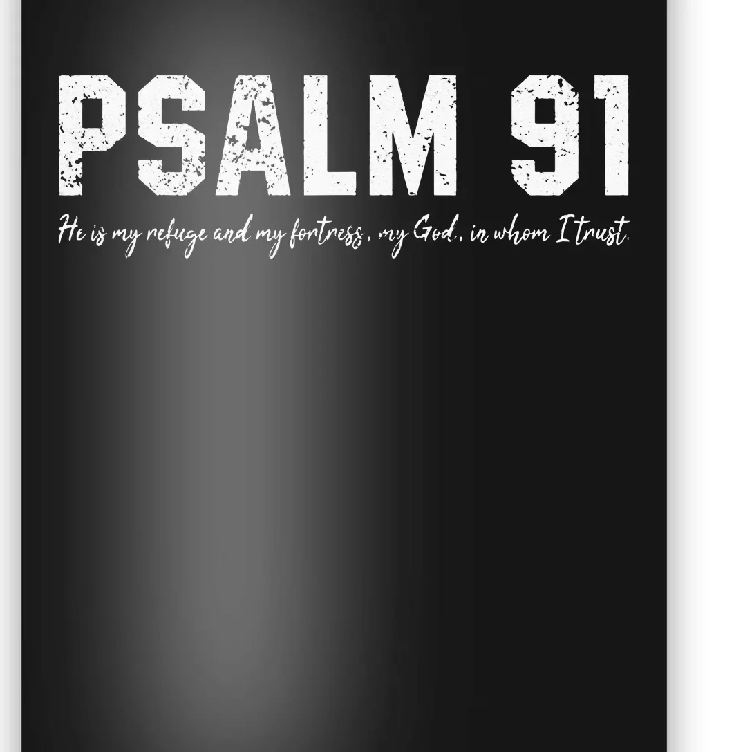 PSalm 91 He Is My Refuge And My Fortress Christian Sport Mom Poster