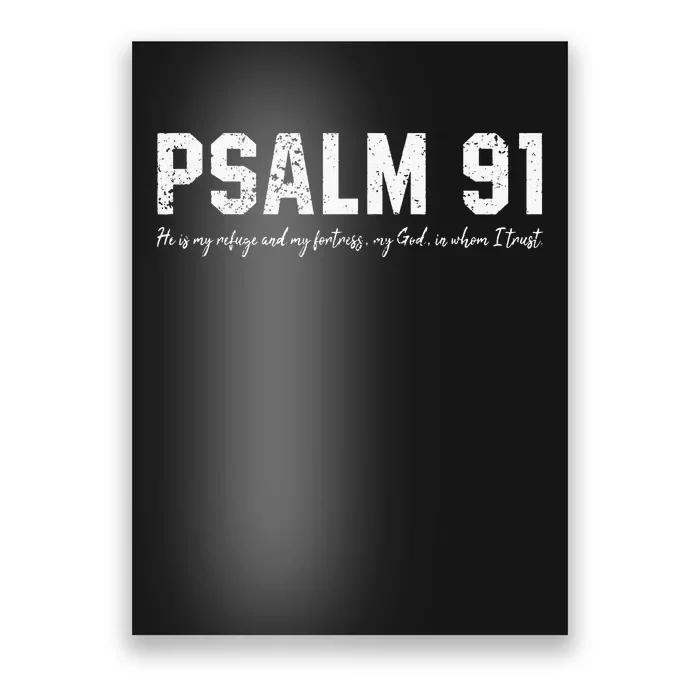 PSalm 91 He Is My Refuge And My Fortress Christian Sport Mom Poster