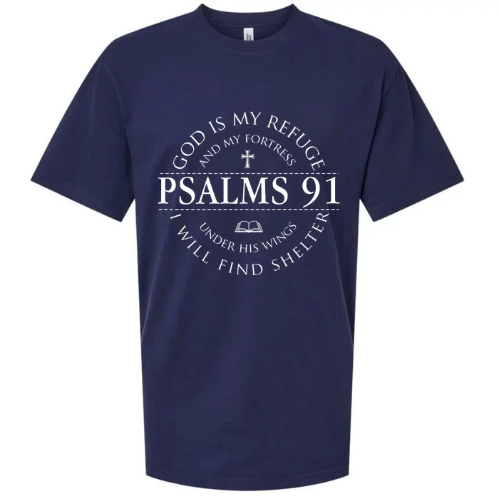 Psalm 91 My Refuge And My Fortress Sueded Cloud Jersey T-Shirt