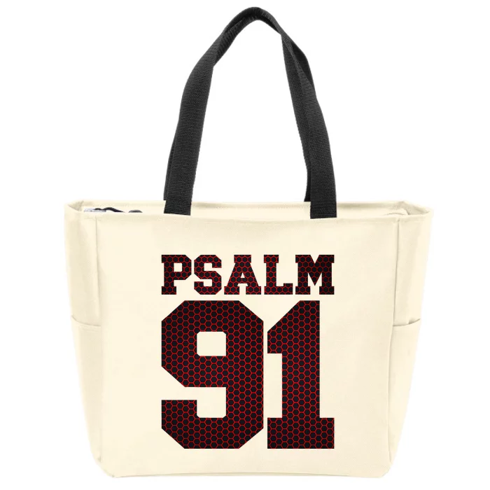 Psalm 91 Zip Tote Bag