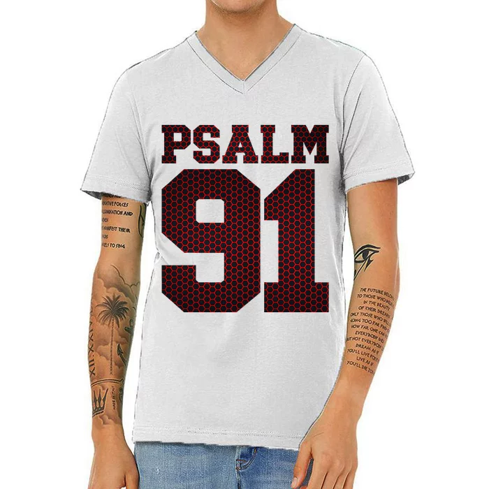 Psalm 91 V-Neck T-Shirt