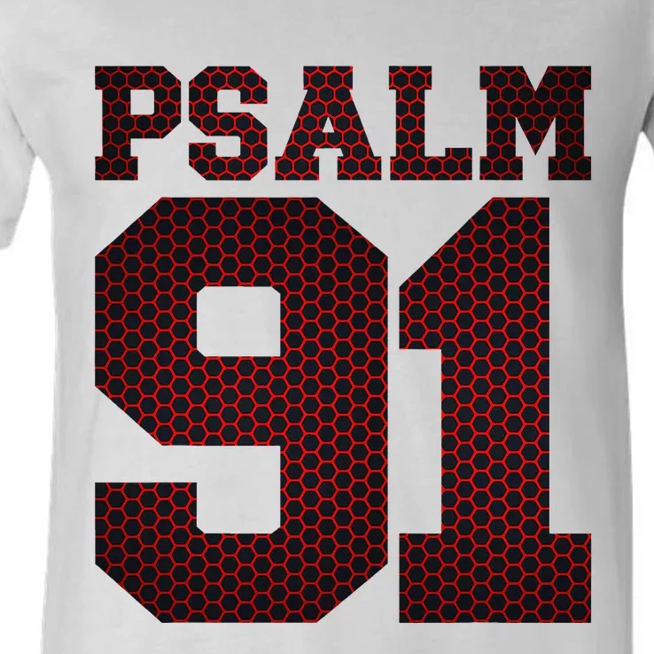 Psalm 91 V-Neck T-Shirt