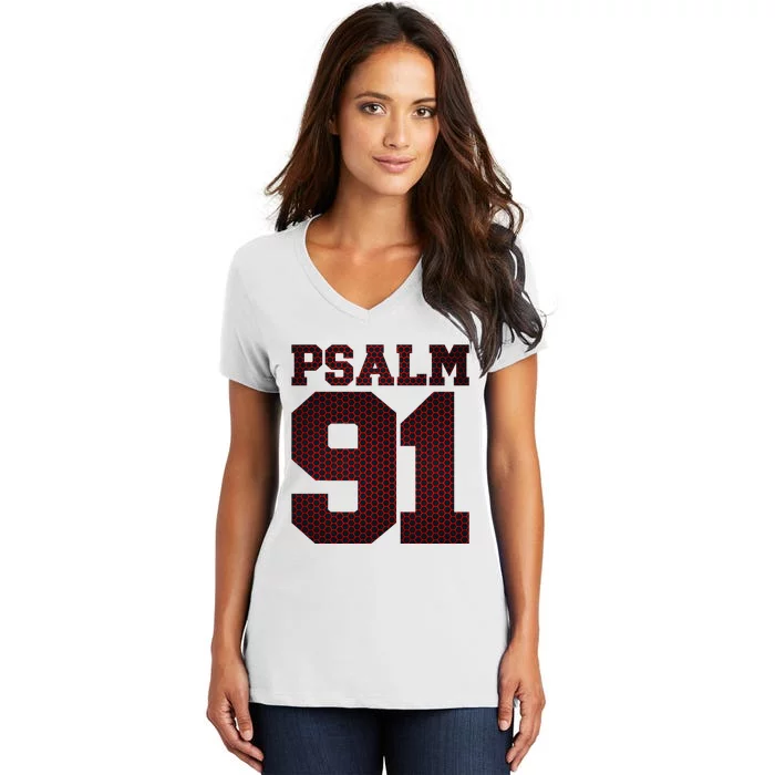 Psalm 91 Women's V-Neck T-Shirt