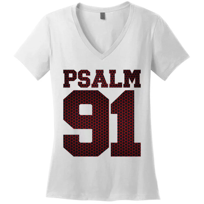 Psalm 91 Women's V-Neck T-Shirt