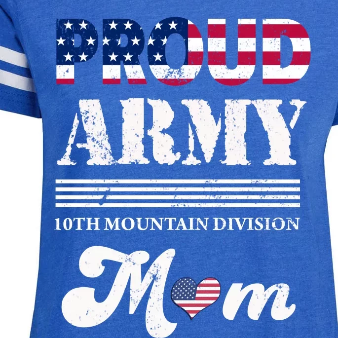 Proud Army 10th Mountain Division Mom Gift Enza Ladies Jersey Football T-Shirt