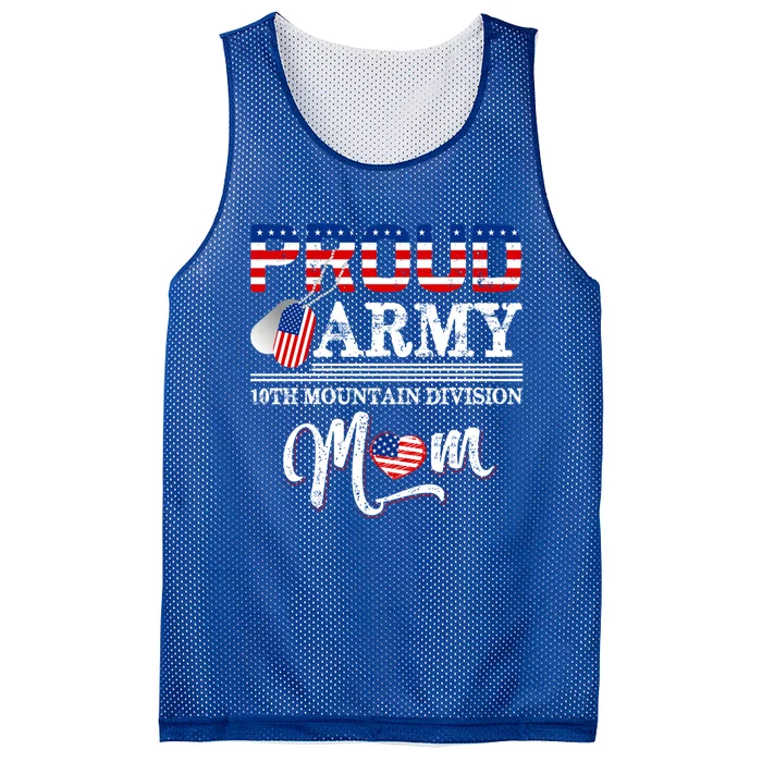 Proud Army 10th Mountain Division Mom Great Gift Mesh Reversible Basketball Jersey Tank