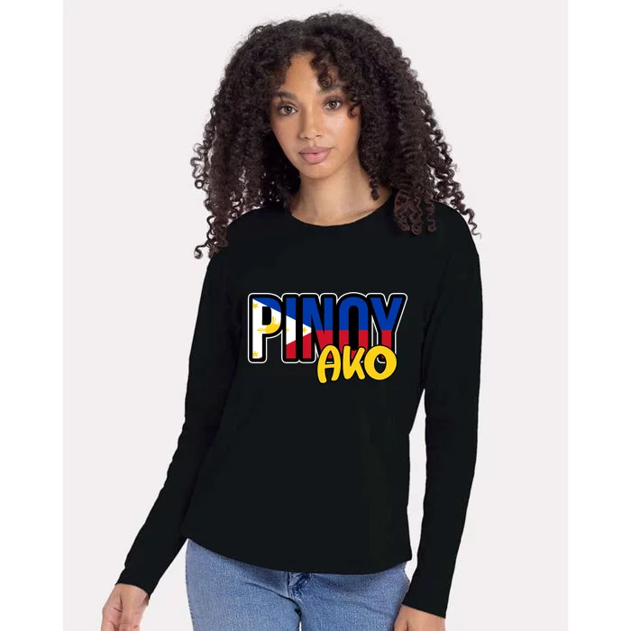 Pinoy Ako Womens Cotton Relaxed Long Sleeve T-Shirt