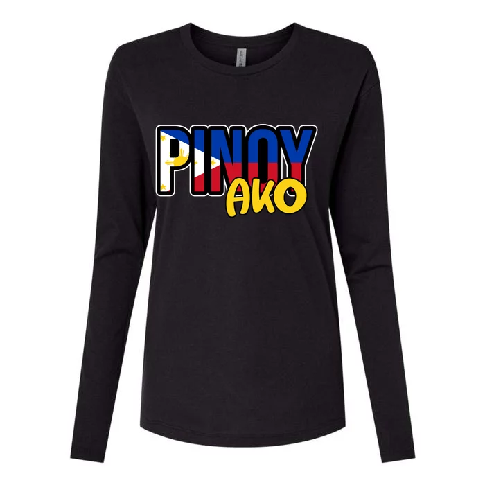 Pinoy Ako Womens Cotton Relaxed Long Sleeve T-Shirt