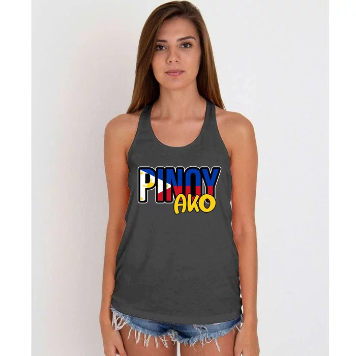 Pinoy Ako Women's Knotted Racerback Tank