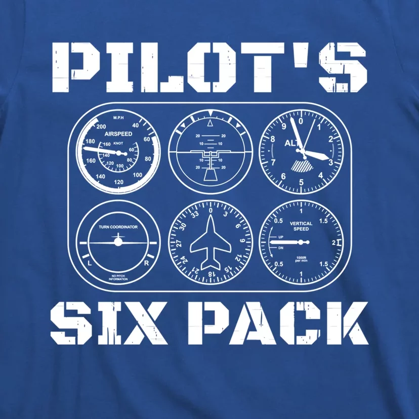 Pilot Aviation 6 Pack Flight Airplane I Sixpack Pilots Gift T-Shirt