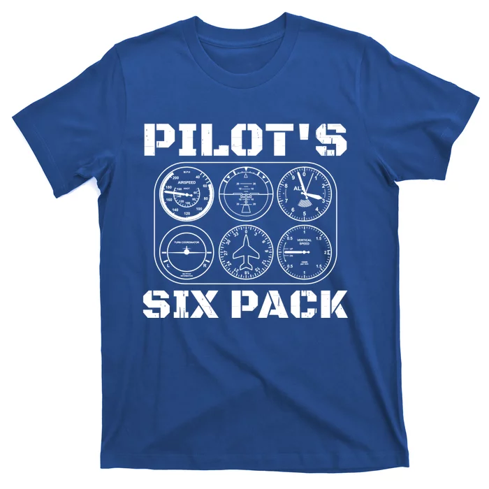 Pilot Aviation 6 Pack Flight Airplane I Sixpack Pilots Gift T-Shirt