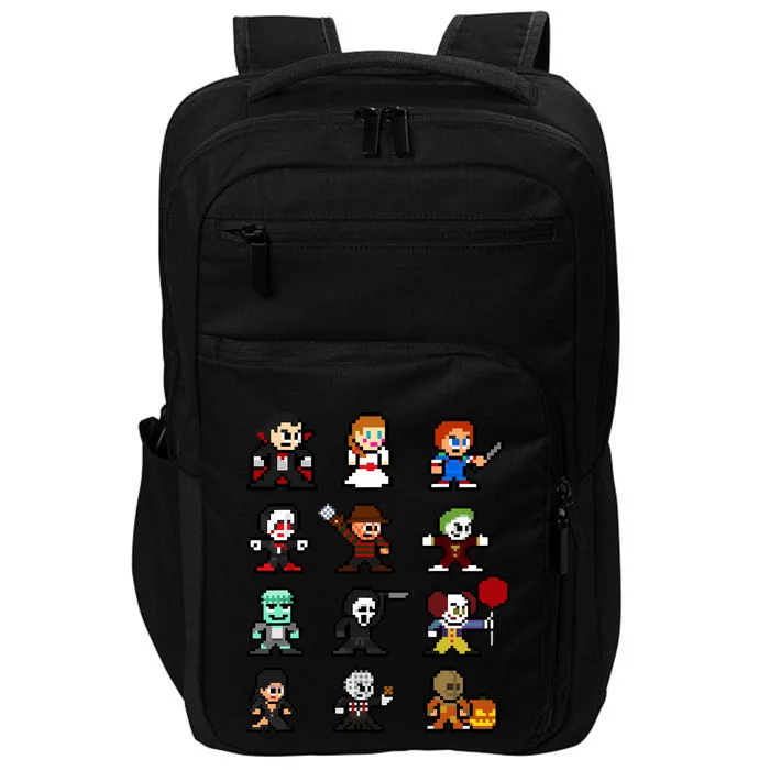 Pixel Art 8bit Horror Halloween Scary Character Video Games Impact Tech Backpack