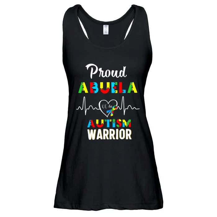 Proud Autism Abuela Autism Awareness Warrior Matching Family Ladies Essential Flowy Tank