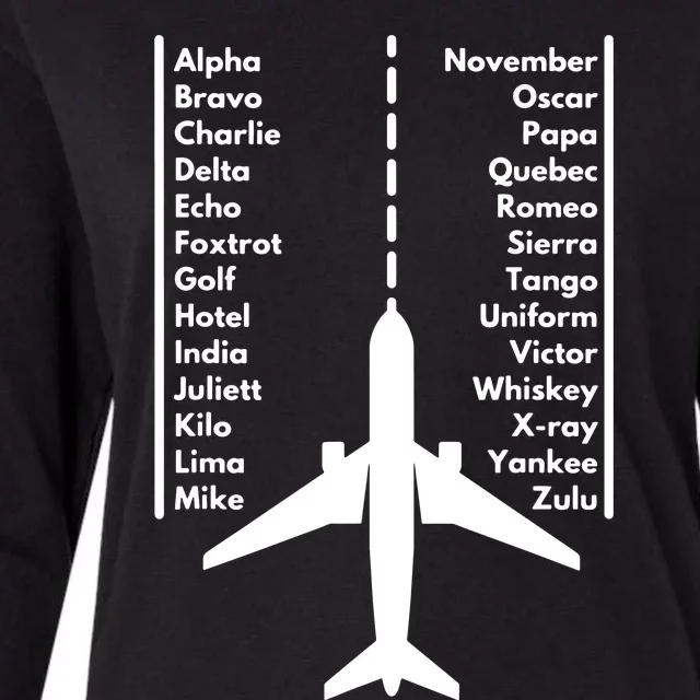 Pilot & Aviation Airplane Womens Cotton Relaxed Long Sleeve T-Shirt