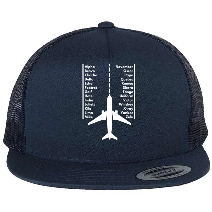 Pilot & Aviation Airplane Flat Bill Trucker Hat