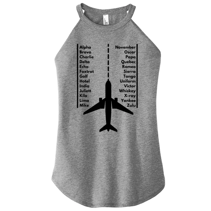 Pilot & Aviation Airplane Women’s Perfect Tri Rocker Tank