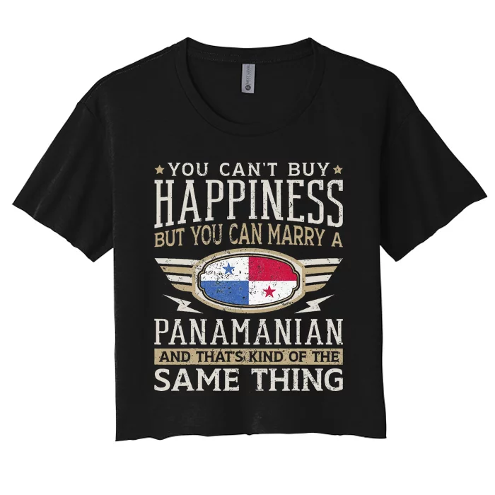 Panamanian And American Flag Panama Proud Women's Crop Top Tee