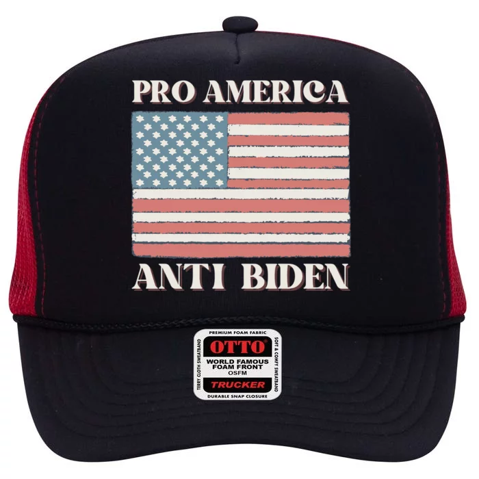 Pro America Anti Biden High Crown Mesh Trucker Hat