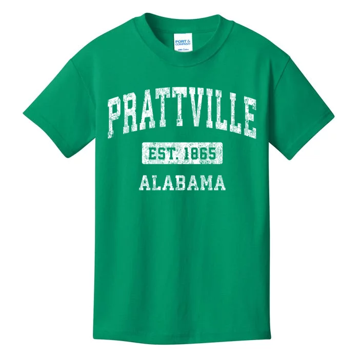 Prattville Alabama Al Vintage Sports Established Kids T-Shirt