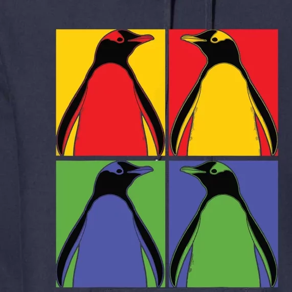 Pop Art Antarctic Animal Lover Zoo Keeper Gift Cute Penguin Premium Hoodie