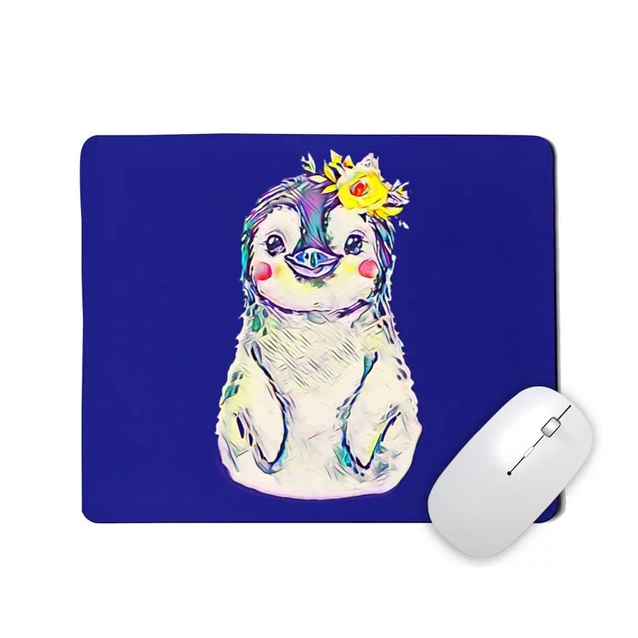 Penguin Antarctica Animals Flightless Bird Motif Penguins Gift Mousepad