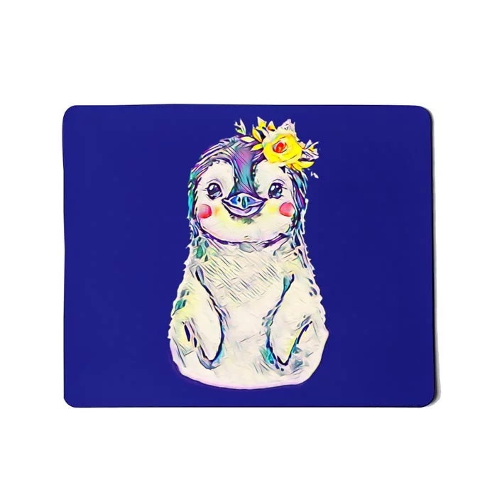 Penguin Antarctica Animals Flightless Bird Motif Penguins Gift Mousepad