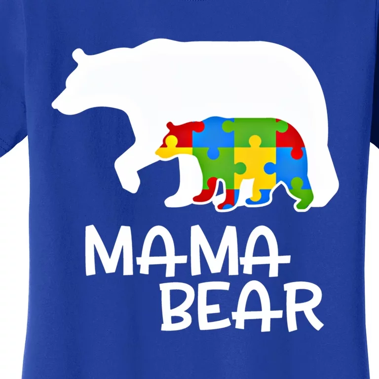 Positive Autism Awareness Support Mama Bear Autistic Mother Gift Women's T-Shirt