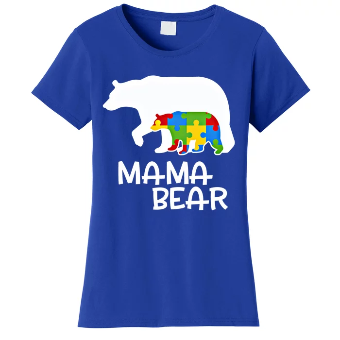 Positive Autism Awareness Support Mama Bear Autistic Mother Gift Women's T-Shirt