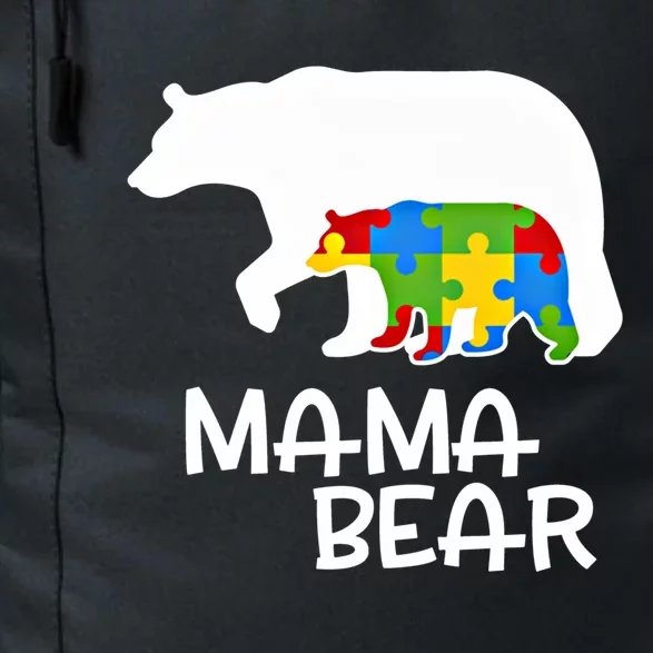 Positive Autism Awareness Support Mama Bear Autistic Mother Gift Daily Commute Backpack