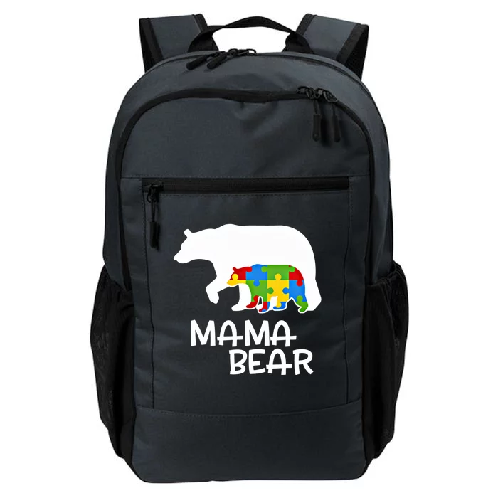 Positive Autism Awareness Support Mama Bear Autistic Mother Gift Daily Commute Backpack