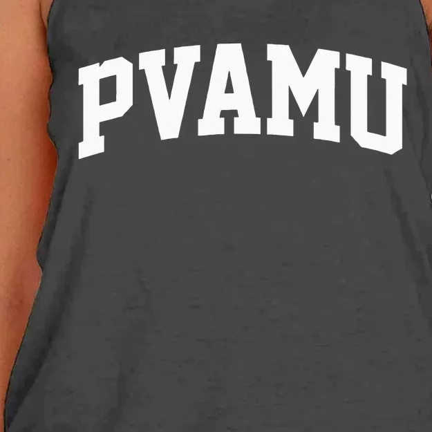 PVAMU Athletic Arch College University Alumni Women's Knotted Racerback Tank