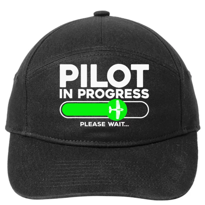 Pilot Art Airline Future Pilot Aviation Airplane 7-Panel Snapback Hat