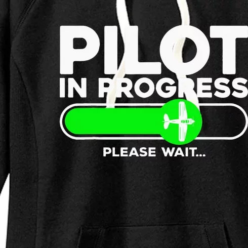 Pilot Art Airline Future Pilot Aviation Airplane Women's Fleece Hoodie