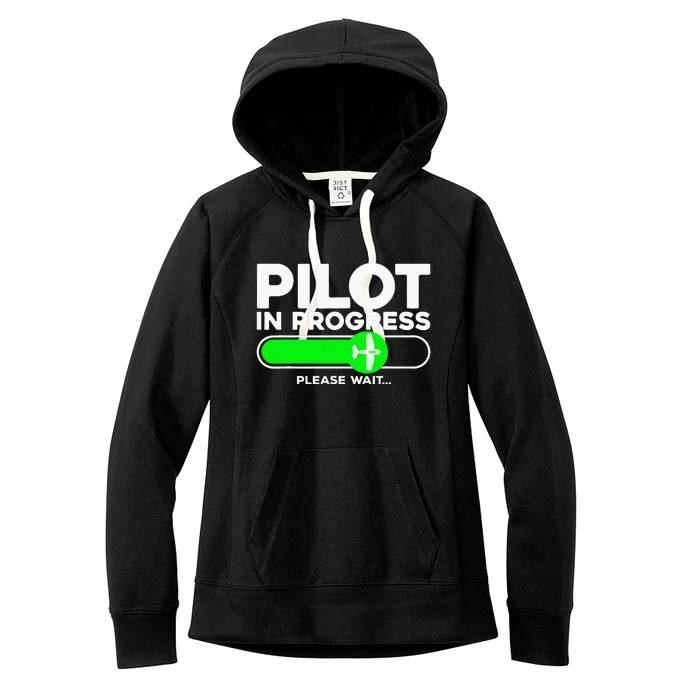 Pilot Art Airline Future Pilot Aviation Airplane Women's Fleece Hoodie