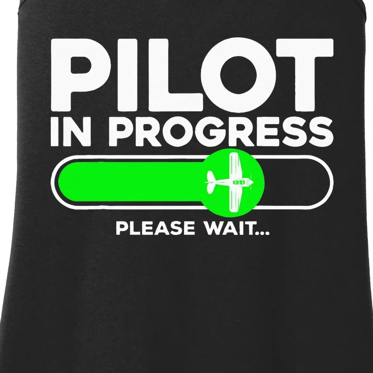 Pilot Art Airline Future Pilot Aviation Airplane Ladies Essential Tank