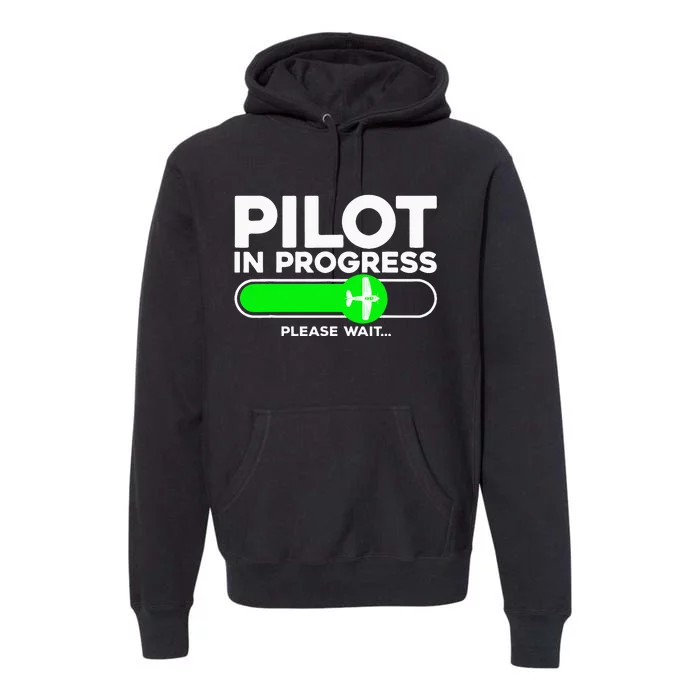 Pilot Art Airline Future Pilot Aviation Airplane Premium Hoodie