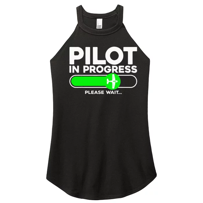 Pilot Art Airline Future Pilot Aviation Airplane Women’s Perfect Tri Rocker Tank