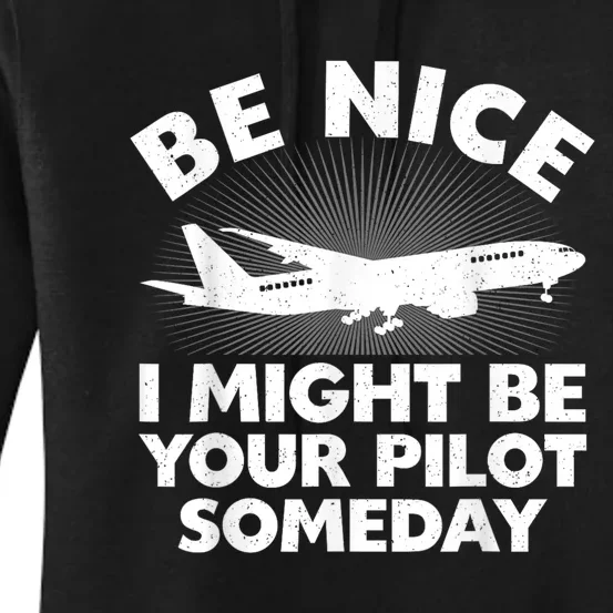 Pilot Aviation Airplane Pilot Women's Pullover Hoodie