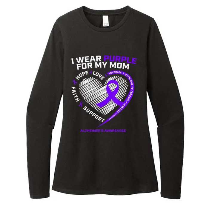 Purple Alzheimers Awareness Products Mom Gifts Womens CVC Long Sleeve Shirt