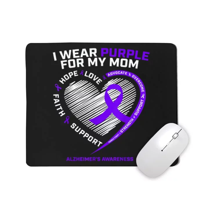 Purple Alzheimers Awareness Products Mom Gifts Mousepad