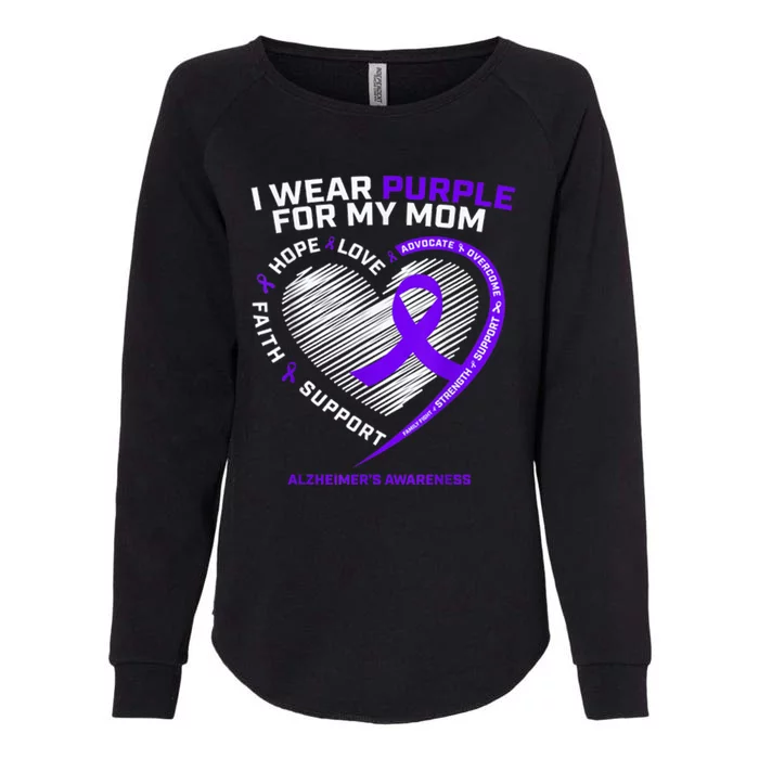 Purple Alzheimers Awareness Products Mom Gifts Womens California Wash Sweatshirt