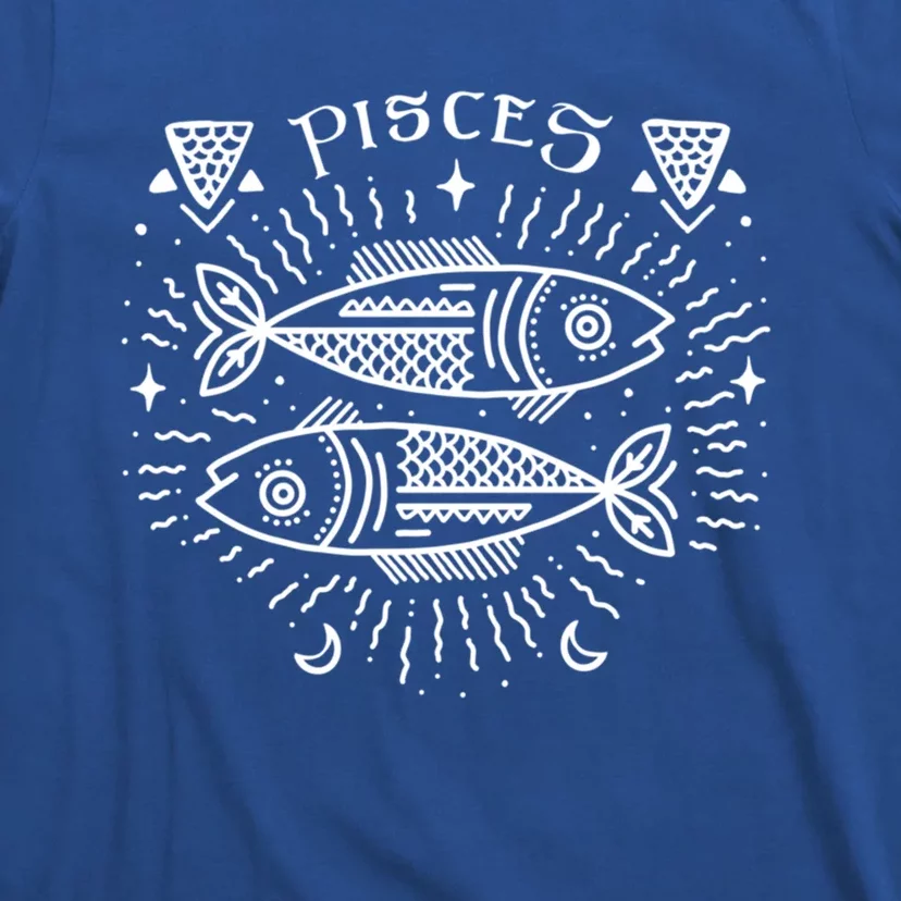 Pisces Astrology And Zodiac Sign Drawn Artwork / Pisces Tarot Gift T-Shirt