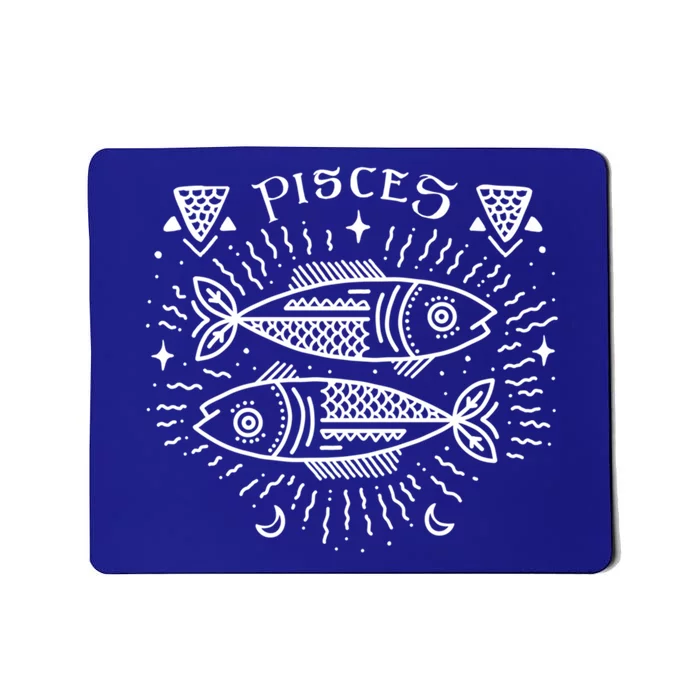 Pisces Astrology And Zodiac Sign Drawn Artwork / Pisces Tarot Gift Mousepad